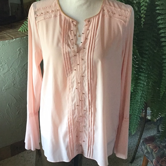 NWT Tahari Blush Pink Blouse - Picture 1 of 7